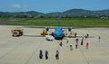 People at Lien Khuong airport in Dalat, Vietnam Royalty Free Stock Photo