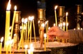 People Lighting Candles for a Religious Feast in a Church in Sofia, Bulgaria January 2018