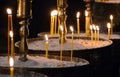 People Lighting Candles for a Religious Feast in a Church in Sofia, Bulgaria January 2018