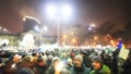 300.000 people lighting their phones in Bucharest - Piata Victoriei in 05.02.2017