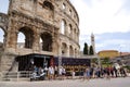 People in line at the entrance to the Pula Arena on the opening day of the 68th Pula Film Festival