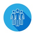people line icon with long shadow. Element of head hunting for mobile concept and web apps. Signs and symbols can be used for web Royalty Free Stock Photo