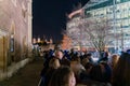 People line up for the special event Beyond the Deepening Shadow