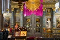 1.07.2021 Russia St. Petersburg. People lining to worship Our Lady icon in Kazan orthodox cathedral Royalty Free Stock Photo