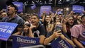 People Listen to Bernie Sanders Speaks at Presidential Rally, Mo Royalty Free Stock Photo