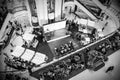 People listening to music at a food event in exhibition hall in Central Pinklao Department Store