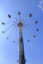 Amusement park swings. Royalty Free Stock Photo