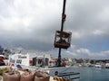 People loading goods on the Nanhai Star vessel