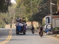 People on the local bus in Inle, Myanmar