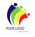 People logo ,team work,connection Royalty Free Stock Photo