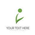 People logos green, care. nature concept new trendy logo vector