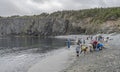 People at Logy Bay, Middle Cove Catching Capelin (Caplin)