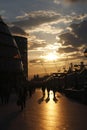 People london city sunset street lamps