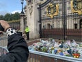 Buckingham Palace in London mourning Queen Elizabeth II death on the 08th September Royalty Free Stock Photo