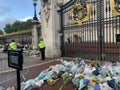 People at Buckingham Palace in London mourning Queen Elizabeth II death on the 08th September