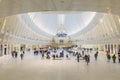 People look for the next Metro at Oculus station, former the world trade center station