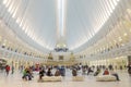 People look for the next Metro at Oculus station, former the world trade center station