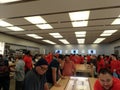 People look at watch and other products at The Apple retail store