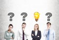 People looking for answers, concrete Royalty Free Stock Photo