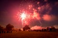 People looking at fireworks in honor of Independence Day Royalty Free Stock Photo