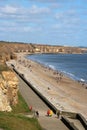 People looking for sea glass on Seaham beach Royalty Free Stock Photo