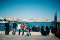 People looking at the sea