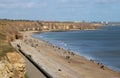 People looking for seaglass on Seaham beach Royalty Free Stock Photo
