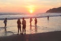 People looking the sunset in Acapulco mexico Royalty Free Stock Photo