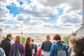 People looking to Paris from Montmartr Royalty Free Stock Photo