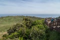 People at a lookout on top of Seongsan Ilchulbong Royalty Free Stock Photo