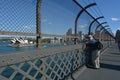 People looks at the view from Sydney Harbour Bridge Sydney New S