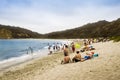 People at Los Frailes beach in Ecuador