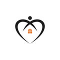people love home logo icon Royalty Free Stock Photo