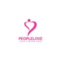 People Love Logo Template Design Vector, Concept Design, Creative Symbol, Icon,Emblem