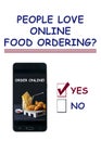 Online food ordering questionnaire