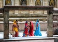 People at Mahabodhi Temple in Gaya, India Royalty Free Stock Photo