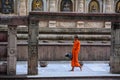 People at Mahabodhi Temple in Gaya, India Royalty Free Stock Photo