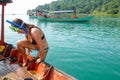 People maiking snorkeling at Koh Ta Kiev island on Cambodia