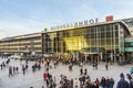 People on the main train station in Cologne in Germany Royalty Free Stock Photo