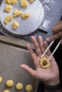 People make dough of nastar