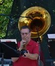 People-Man playing Trumpet