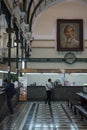 People manage their mail at the post office in Ho Chi Minh City, Vietnam Royalty Free Stock Photo