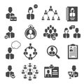 People management and business structure icons