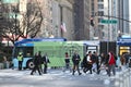 People at Manhattan street, in New York City