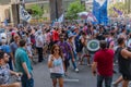 People march celebrating the change of government in Argentina Royalty Free Stock Photo