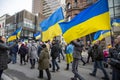 Protest against Russian Invasion of Ukraine in Montreal, Canada Royalty Free Stock Photo