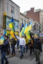 Protest against Russian Invasion of Ukraine in Montreal, Canada Royalty Free Stock Photo