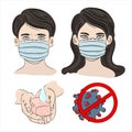 PEOPLE IN MASK nCov Coronavirus Health Earth Human Epidemic