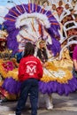 Annual Mardi Gras Fat Tuesday grand parade on maltese street of allegorical floats and masquerader procession