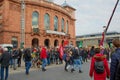 People are meeting in Mainz City for the Fridays for Future demonstration on January 17, 2020